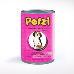 Petzi Dog Premium Kuzu Etli Soslu Yavru Köpek Konservesi 400 Gr x 24 Adet